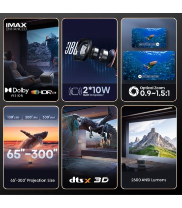 HISENSE  VIDEOP. LASER MINI  C2 PRO65-300 4K UHD 2600ANSI LUMENS SMART