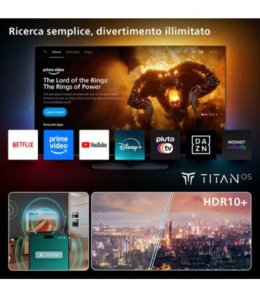 PHILIPS LCD 65PUS8010 LED UHD AMBILIGHT65 HDR 10  SMART TV SLIM AMBILIGHT 3