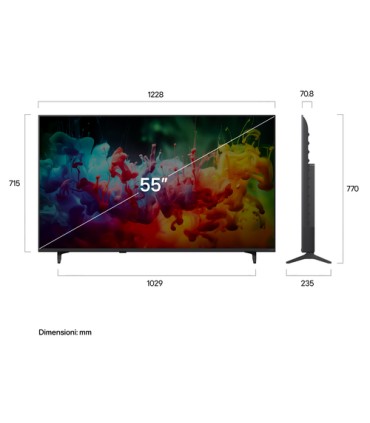 LG LCD 55QNED70B6 QNED MINILED55 QNED MINI LED Processore a7 Gen9 con AI
