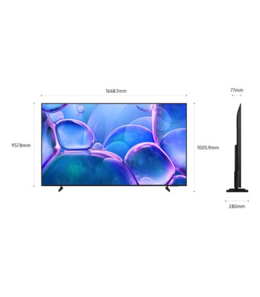 SAMSUNG LCD UE 75U7000FUXZT75  50 Hz, Hdr, Ots Lite, 3 Hdmi, 1 Usb, Piedini