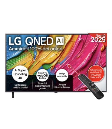 LG LCD 55QNED80A6A SMART55 QNED Processore a7 Gen8 con AI-telec. puntatore