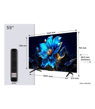 TCL LCD 55 P79K UHD QLED  55 UHD QLED  GOOGLE TV DOLBY VISON-ATMOS