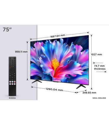 TCL LCD 75 P6L UHD GOOGLE TV75 DVB-T2 S2 HDR UHD GOOGLE TV