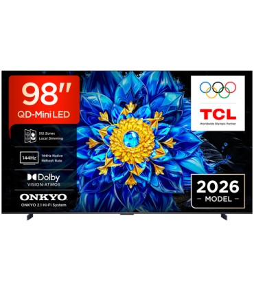 TCL LCD 98 98P8L MINI LED UHD GOOGLE TV98 144 HZ   MINiLED CASSE ONKIO 30W