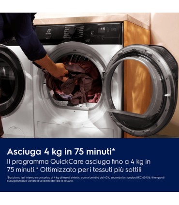 ELECTROLUX ASCIUGAT. EW6H1ZBG8C  8KG (C) INVERTERP.diCalore, QuickCare, MixCare, FiltroEasyClean XL