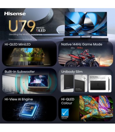 HISENSE LCD 75U79SE MINI LED 75 UHD MINI LED  144HZ  SMART2.1 CANALI CON SUB