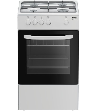 BEKO CUC.CSG42001FW BIANCA 50X50 GASFORNO A GAS.SICUREZZA.COPERCHIO.NON HA LUCE FORNO