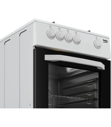 BEKO CUC.CSG42001FW BIANCA 50X50 GASFORNO A GAS.SICUREZZA.COPERCHIO.NON HA LUCE FORNO