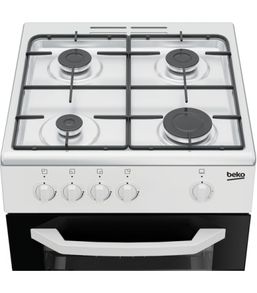 BEKO CUC.CSG42001FW BIANCA 50X50 GASFORNO A GAS.SICUREZZA.COPERCHIO.NON HA LUCE FORNO