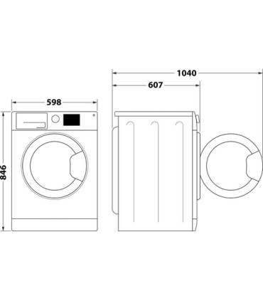 INDESIT ASCIUGAT. CYD102DWW IT 10KG (E) POMPA CALOREMOTERE ASINCRONO,(AxLxP): 846x598x607mm,15PROGRAMM