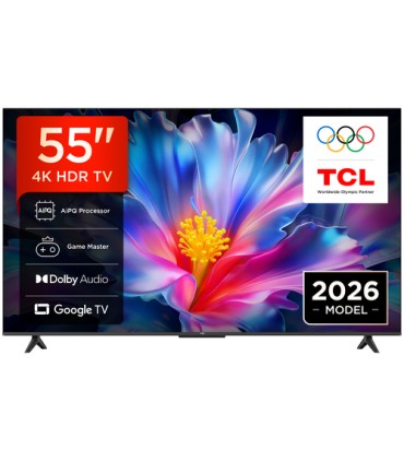 TCL P6L TV 55P6L 55” 4K HDR, Direct LED, Google TV, HDR10, Dolby Audio, Game Master, VRR, Google Assistant & Alexa, AirPlay 2