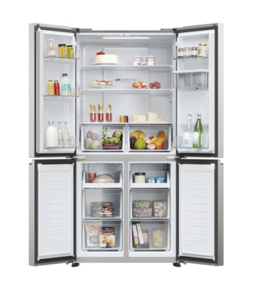 Haier HCR3818EWMM Libera installazione 463 L Platino, Acciaio inox