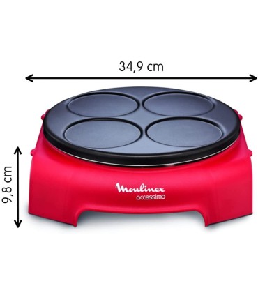 Moulinex PY312511 Accessimo Pancake Partito Tondo Rosso