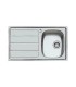 Foster 1186460 lavello 1 vasca gocciolatoio reversibile acciaio inox 86 cm