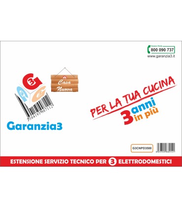 Garanzia 3 casa nuova 3500 estensione per 3 articoli massimale 1000