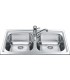 LXP862 SMEG Lavello 2 Vasche Dimensioni 37 x 37 cm Colore Inox Serie Omni(manca 1 pz)