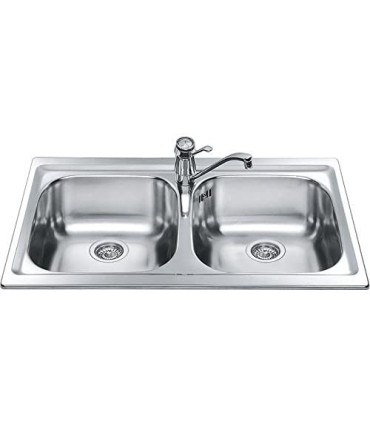 LXP862 SMEG Lavello 2 Vasche Dimensioni 37 x 37 cm Colore Inox Serie Omni(manca 1 pz)