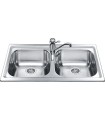 LXP862 SMEG Lavello 2 Vasche Dimensioni 37 x 37 cm Colore Inox Serie Omni(manca 1 pz)
